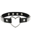 coquette - chic desire vegan leather choker with heart D-229289