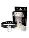 coquette - chic desire double ring vegan leather choker D-229293