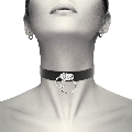 coquette - chic desire double ring vegan leather choker