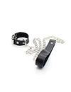 ohmama fetish - penis necklace and leather strap with metal chain D-230054