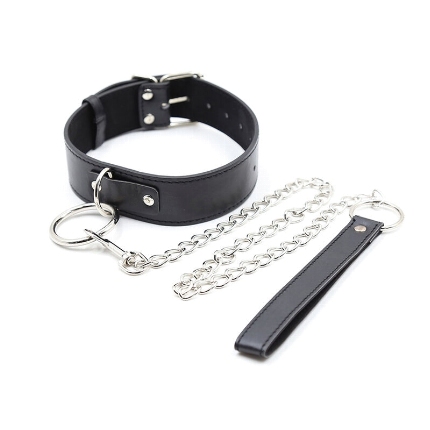 ohmama fetish - submission collar with leash D-230106