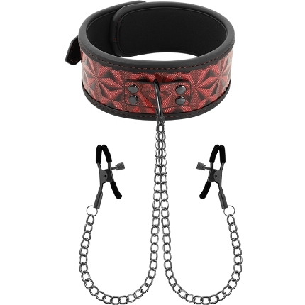 begme - red edition collar with nipple clamps with neoprene lining D-229261