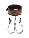 begme - red edition collar with nipple clamps with neoprene lining D-229261