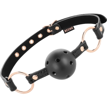 begme - black edition ball gag vegan leather D-229256