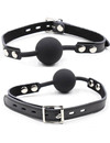 ohmama fetish - silicone ball gag with leather belt D-230342