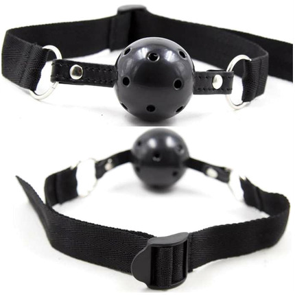 ohmama fetish black fabric breathable ball gag D-231253