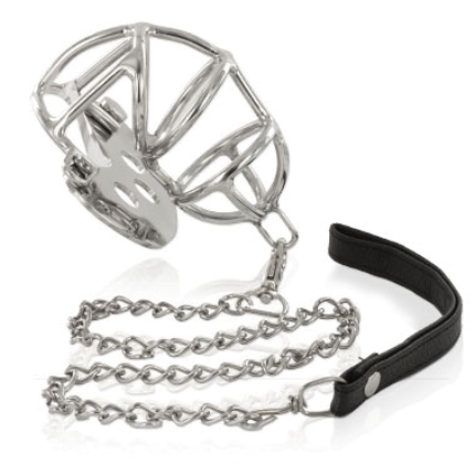 metal hard - metal chastity ring with strap D-205365