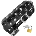 darkness - leather chastity cage with lock