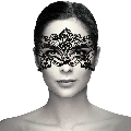 coquette chic desire - wide black lace mask