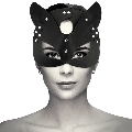 coquette chic desire - vegan leather mask with cat ears