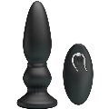 mr play - powerful vibrator remote control anal plug black