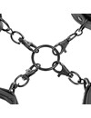 fetish submissive - set of hand and ankle handcuffs with noprene lining D-218901