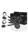 fetish submissive - set of handcuffs and ties with noprene lining D-218902