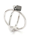 metal hard - criss cross handcuff stainless steel restraints D-224977