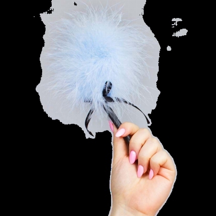 secretplay - light blue marabou duster D-216323