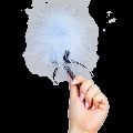 secretplay - light blue marabou duster