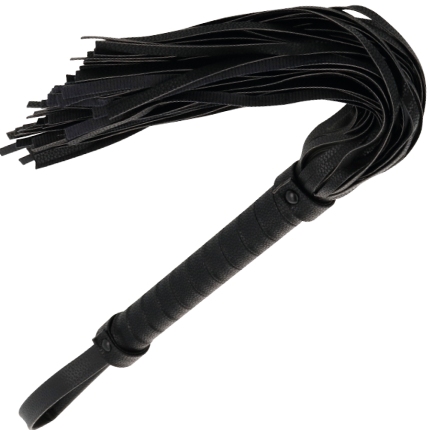 darkness - chicote bondage preto 42cm couro,D-221217