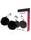 darkness - nipple clamps with pom poms 1 D-221239