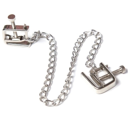 ohmama fetish - metal screw clamps with chain D-229909