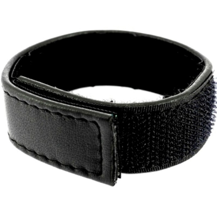 leather body - adjustable leather strap with velcro for penis black D-211895