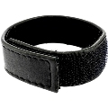 leather body - adjustable leather strap with velcro for penis black