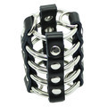 ohmama fetish - penis cage with metal rings and leather straps