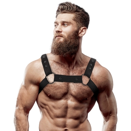 fetish submissive attitude - arnÊs esportivo de peito de neoprene ajustvel para homens,D-235861