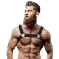 fetish submissive attitude - adjustable neoprene chest sports harness for men