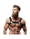 fetish submissive attitude - adjustable neoprene chest sports harness for men D-235861