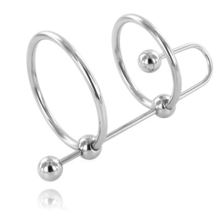 metal hard - extreme ring with urethral stop D-205390