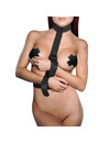 fetish submissive bondage - collar wrist cuffs body restraint set D-237015