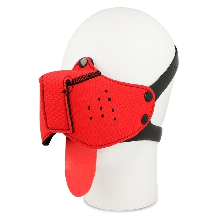 ohmama fetish dog muzzle - red D-231284