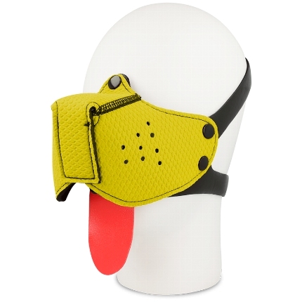 ohmama fetish dog muzzle - yellow D-231299