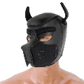 darkness - neoprene dog mask with removable muzzle m