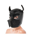 darkness - neoprene dog mask with removable muzzle m D-221150