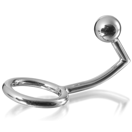 metal hard - cock ring ring with anal intruder hook 45mm D-205383