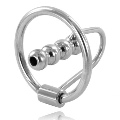 metal hard - anillo glande con plug uretral 30mm