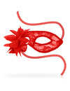 ohmama - masks masks with lace and red flower D-230041