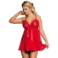 subblime - babydoll red babydoll with bow and shinny details s/m