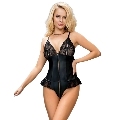 queen lingerie - teddy con cremallera s/m