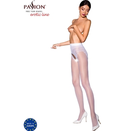 passion - tiopen 006 white tights 1/2 30 den