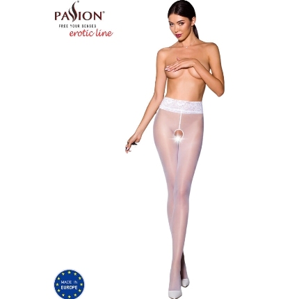 passion - tiopen 008 white tights 1/2 30 den