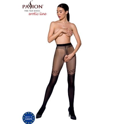 passion - tiopen 012 black tights 1/2 20/40 den