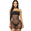 Mini Vestido Queen Lingerie Diamond Preto