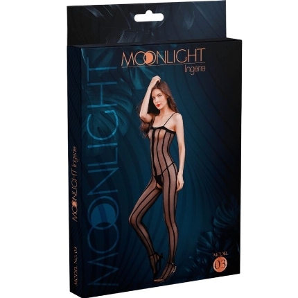 moonlight - model 3 bodystocking black one size