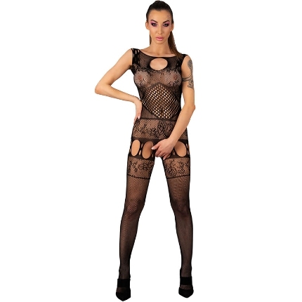 livco corsetti fashion - ambroise lc 17352 bodystocking crotchless black one size