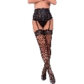 livco corsetti fashion - ponczochy aufdaria bodystocking negro