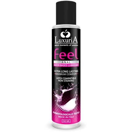 intimateline - luxuria feel anal water based lubricant 150 ml