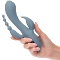 california exotics - vibrador triple Éxtasis gris