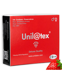 unilatex - red / strawberry preservatives 144 units